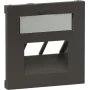 Placa ciega Legrand SEANO para 2 tomas de datos RJ45, antracita (765459)
