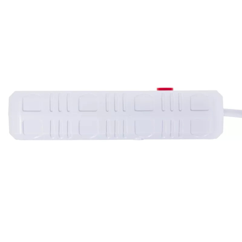 Regleta MACLEAN MCE392 W — 4 tomas de corriente F, 3×USB A, 110–240 V, 2,1 A máx., 2500 W, cable de 1,5 m, blanca