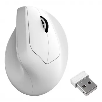 Ratón mecánico Keychron M5 8K blanco (M5-A24) con cable/inalámbrico, diseño compacto