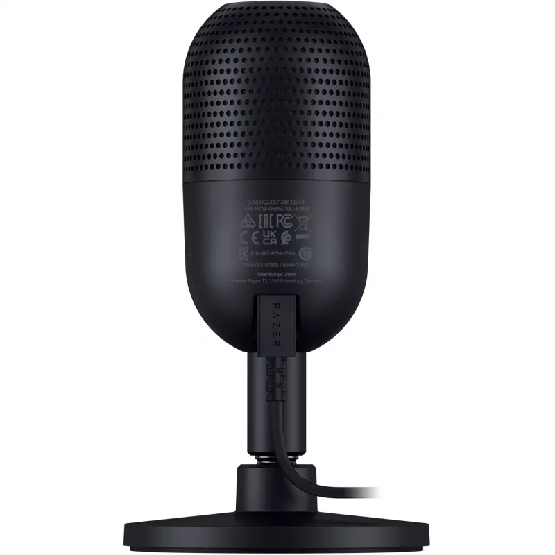 Micrófono de mesa Razer Seiren V3 Mini, USB-C, supercardioide, 20–20000 Hz, 96 kHz, 24-bit, negro