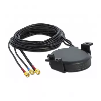 Antena DeLOCK LTE MIMO GNSS 3 x conector SMA macho RG-174 3 m exterior negro