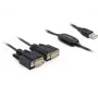 Cable serie DeLOCK 2x RS232/USB 2.0 negro 61886