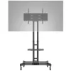 Hagor 8209 HP Twin Stand soporte móvil de suelo para pantallas de 32-55 pulgadas (81-140 cm), 45 kg, regulable en altura, negro