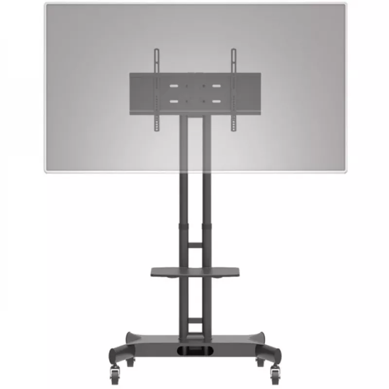 Hagor 8209 HP Twin Stand soporte móvil de suelo para pantallas de 32-55 pulgadas (81-140 cm), 45 kg, regulable en altura, negro