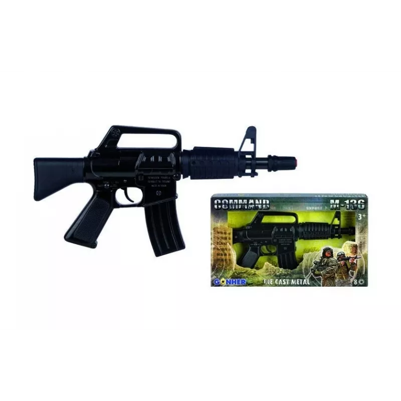 Subfusil de juguete Pulio modelo 155136/6 construcción metálica GONHER 136/6