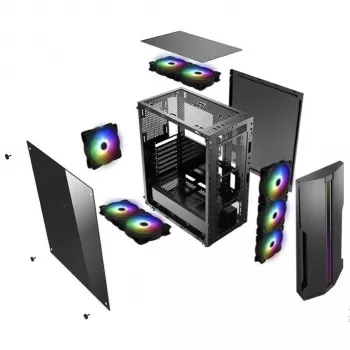 Caja de PC Xilence Performance C XILENT BLADE X512.RGB torre Midi negra