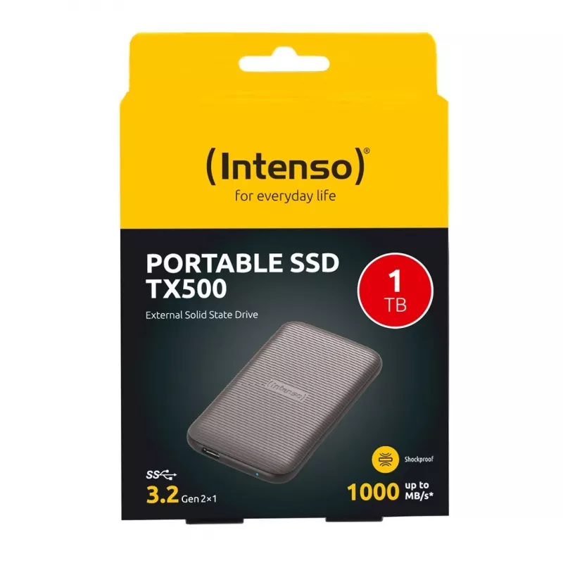 Unidad SSD Intenso 1 TB Externo USB Type-C 3.2 Gen 2 Marrón