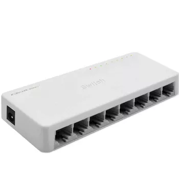 Switch de red Qoltec 8 puertos RJ45 1000 Mbps LAN