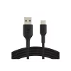 Cable trenzado USB-C USB-A 2 m negro