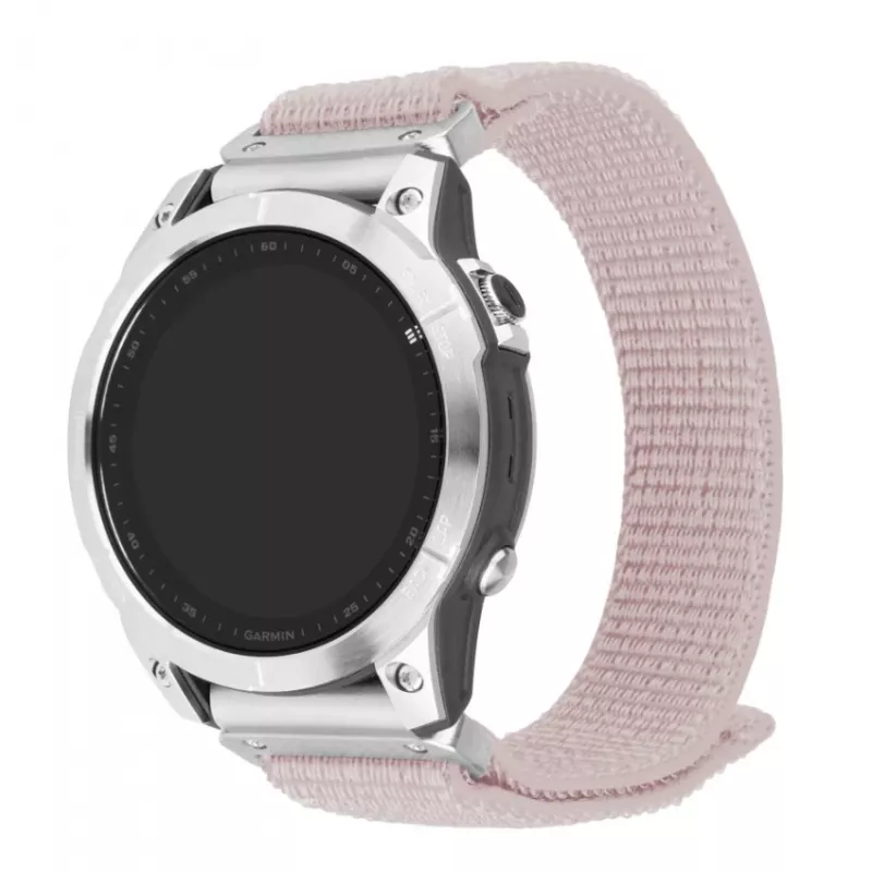 Fixed | Sporty Strap para Garmin QuickFit 22 mm | 160-210 mm | Oro rosa | Nailon