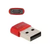 Delock - adaptador USB - USB (M) a 24 pin USB-C (H) - USB2.0 3 A - rojo (60050)