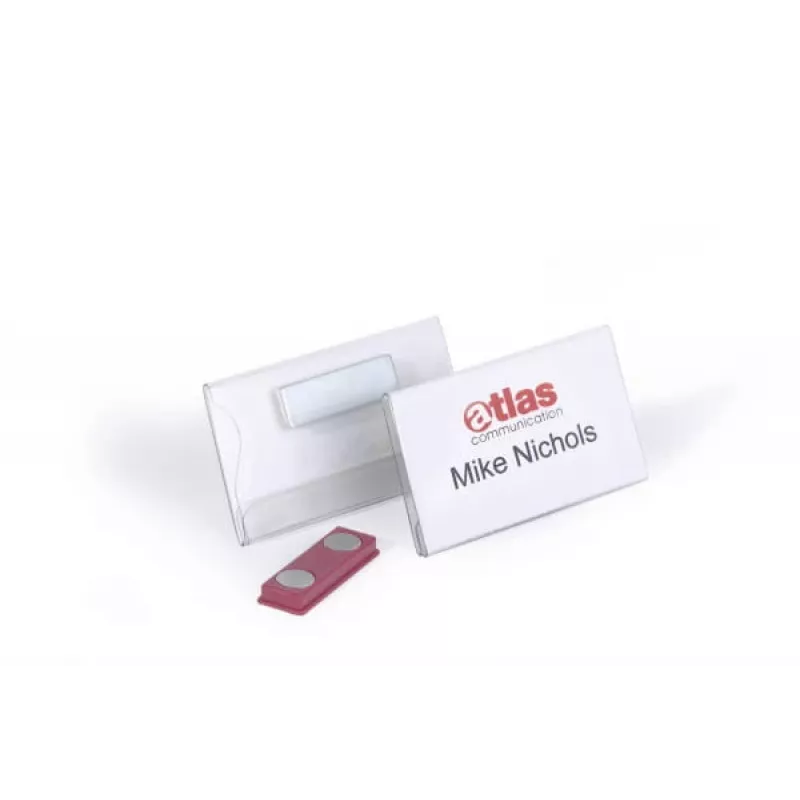 Durable Placa de identificación magnética 40 x 75 mm