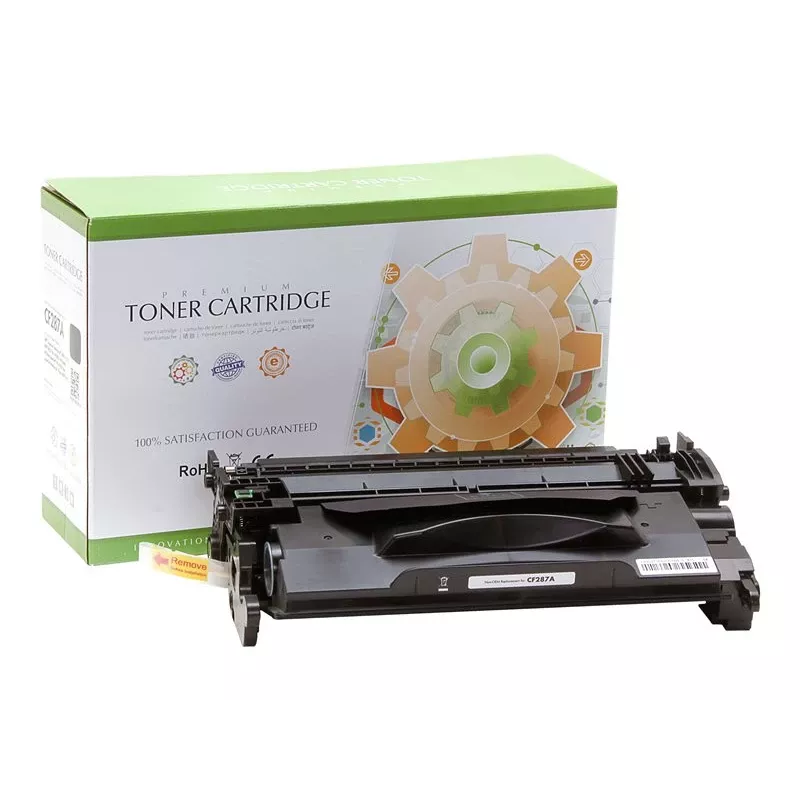 Cartucho de tóner STATIC compatible con HP CF287A negro compatible 9.000 páginas