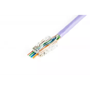 Conector modular RJ45 DIGITUS (8P8C) pass-through, CAT 5e, no apantallado, AWG 26-24, 100 unidades (X-ML-5U-EZ)