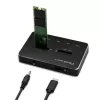 Qoltec 50310 Base de acoplamiento 2x SSD M.2 SATA NGFF USB Type-C