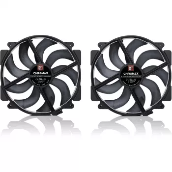Noctua NF-A14x25r G2 PWM Sx2-PP chromax.negro 140 mm set de doble ventilador