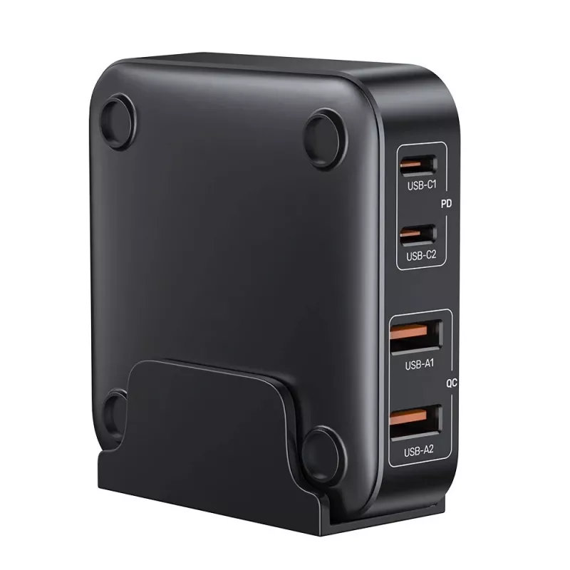 Cargador de escritorio Unitek P1229ABK01-EU 100 W con 2× USB-A y 2× USB-C