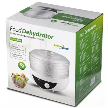 Deshidratador de setas, verduras y frutas GreenBlue, 250W de potencia, muy silencioso, 5 tamices, GB195