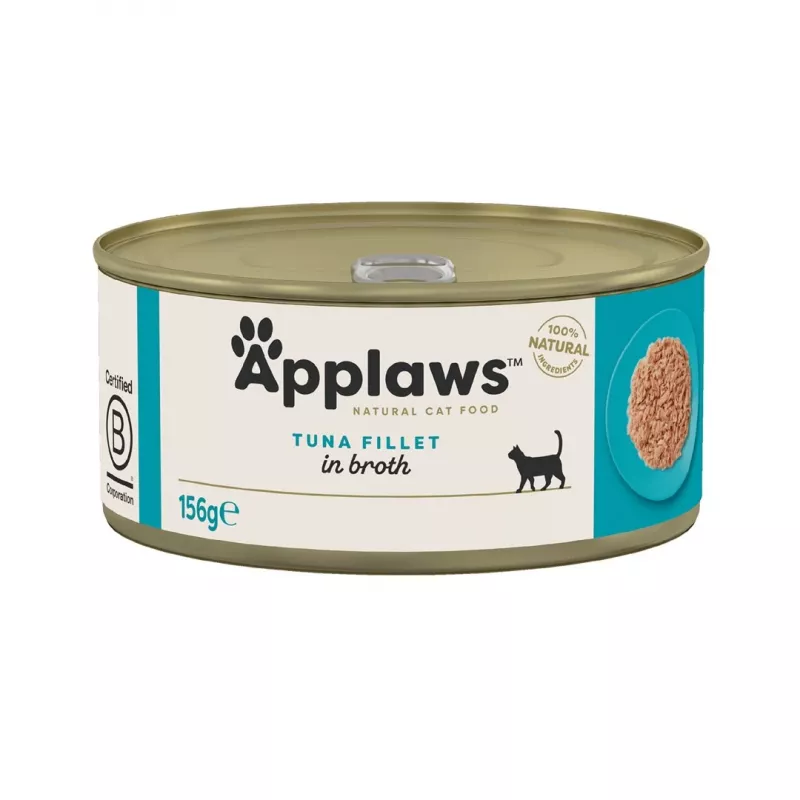 Applaws comida húmeda para gatos, filete de atún en caldo, 156 g
