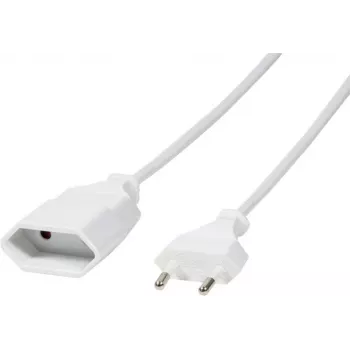 Logilink - Cable alargador de alimentación - Euroconector (H) a Euroconector (M) - 2 m - blanco (CP126)