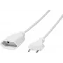 Logilink - Cable alargador de alimentación - Euroconector (H) a Euroconector (M) - 2 m - blanco (CP126)