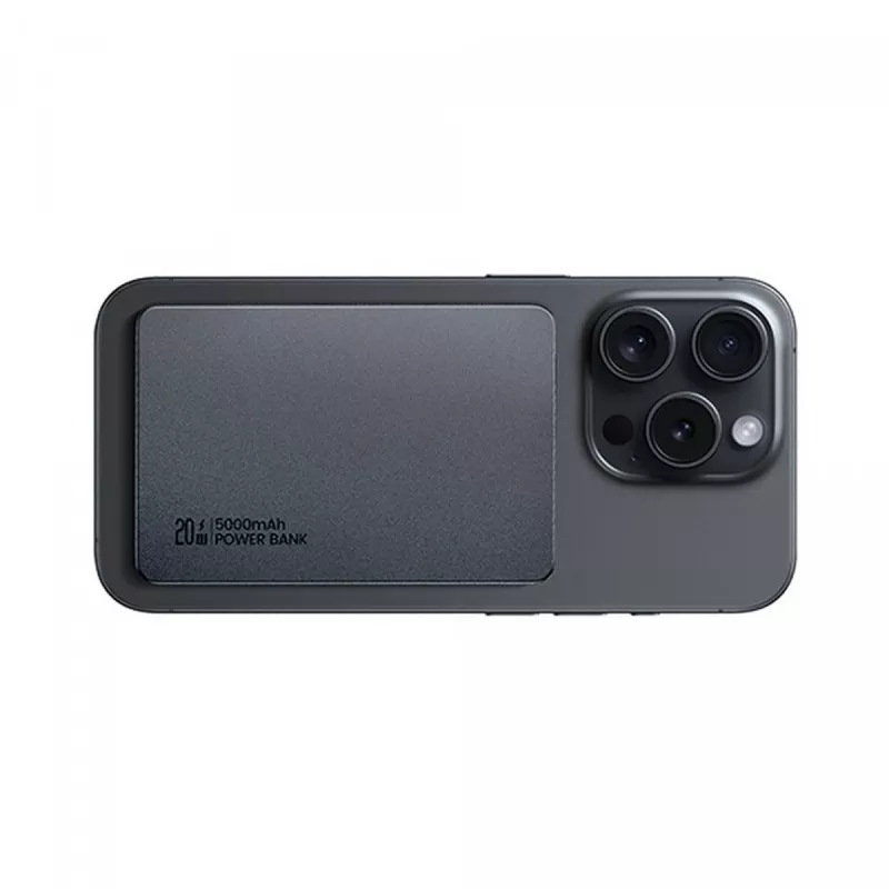 PowerBank 5000mAh 20W inducción MagSafe titanio