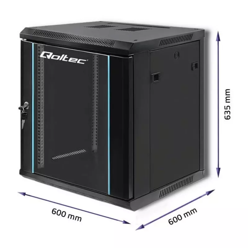 Armario rack 19 pulgadas QOLTEC 54467, 12U, 600x635x600 mm