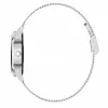 Smartwatch ORO-MED ORO-SMART CRYSTAL SILVER — caja redonda de metal, LCD 240 × 198, pantalla de 1,04 pulgadas, Bluetooth 4.0, sumergible, batería de 120 mAh
