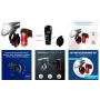 Set de luces para bicicleta FISCHER FAHRRAD PLUS 100/130 LED negro — delantera 100 lm / trasera 130 lm