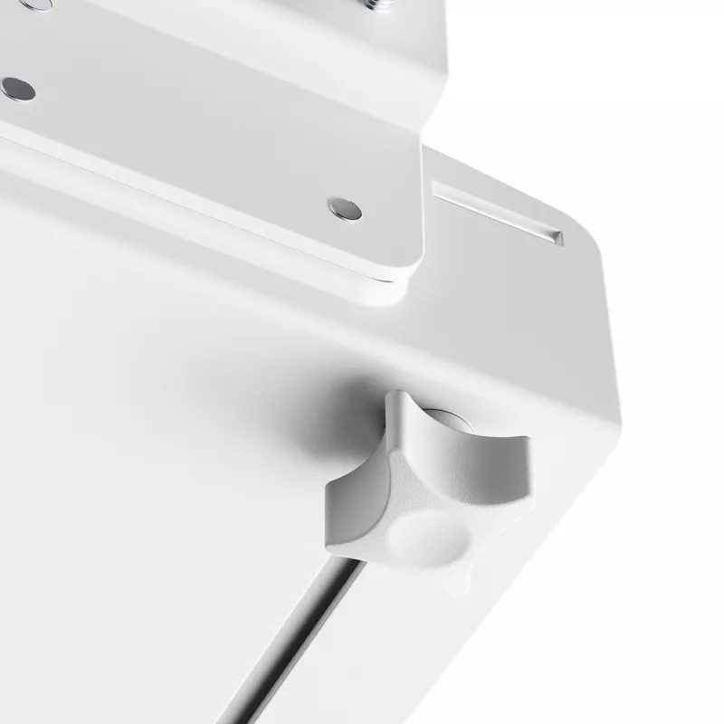 Soporte de CPU MACLEAN MC-116W, diseño ajustable en altura y orientable para montaje bajo escritorio