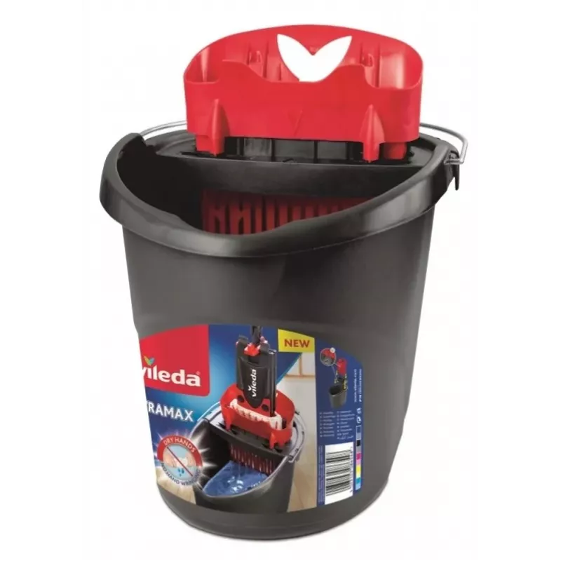 Vileda Ultramax set completo fregona y cubo, Gris
