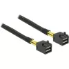 Delock - cable SAS interno - SAS 6Gbit/s - 4x Mini SAS HD (SFF-8643) a 4x Mini SAS HD (SFF-8643) - 1,0m - para ref.: 62703, 62704 (83387)