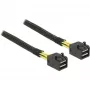 Delock - cable SAS interno - SAS 6Gbit/s - 4x Mini SAS HD (SFF-8643) a 4x Mini SAS HD (SFF-8643) - 1,0m - para ref.: 62703, 62704 (83387)