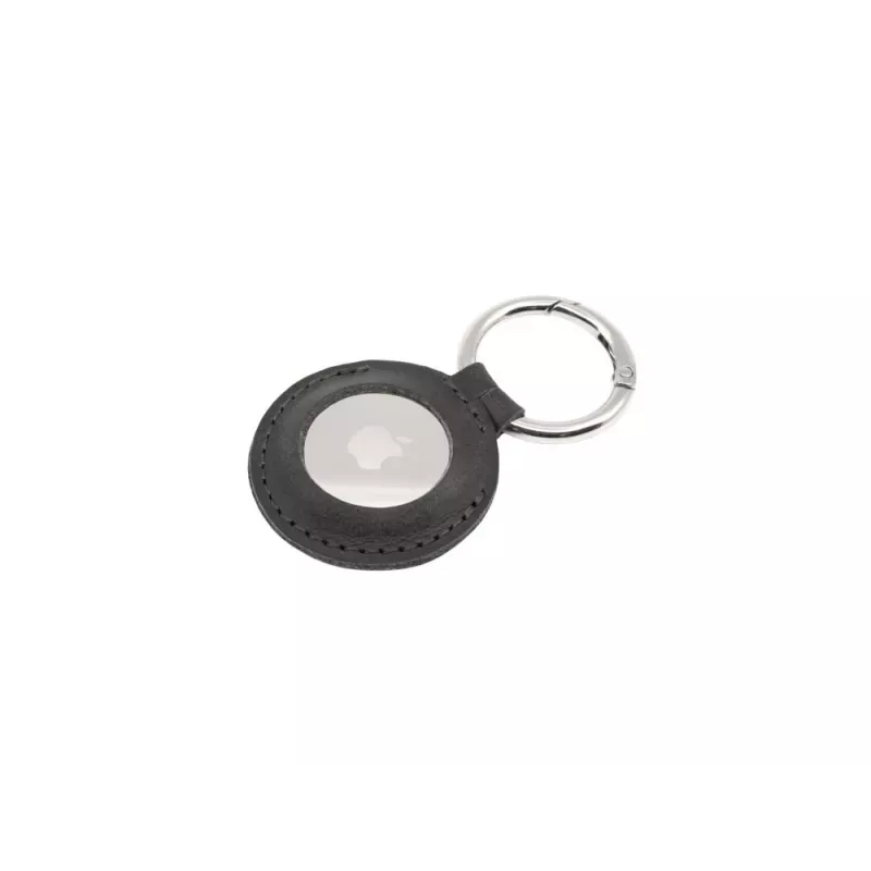 Funda protectora de piel para Apple AirTag FIXED FIXWAT-C2-BK piel vacuna auténtica negra bolsillo compacto