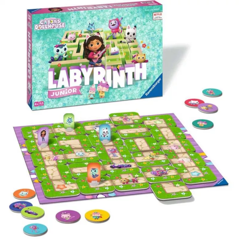 Gabby's Dollhouse Junior Labyrinth, juego de mesa