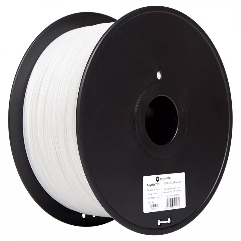 Filamento 3D POLYMAKER POLYMAX PC 1,75 mm blanco 3 kg