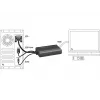 Cable adaptador de vídeo DeLOCK 62597 0,25 m HDMI Type-A VGA D-Sub 3,5 mm USB Type-A negro