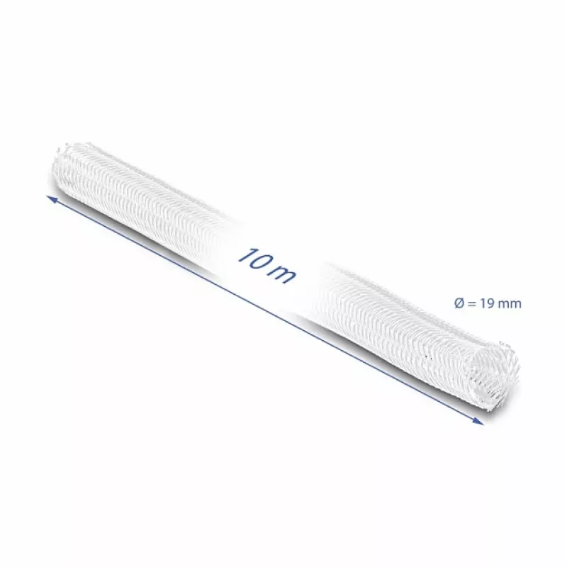 Funda trenzada DeLOCK 20815 10 m x 19 mm blanca