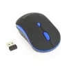 Ratón óptico inalámbrico Gembird MUSW-4B-03-B, RF, ambidiestro, 1600 DPI, 4 botones, a pilas, azul/negro