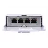 Conmutador UBIQUITI NanoSwitch Gigabit Ethernet PoE, 4x Gigabit RJ-45, 4x puertos PoE, presupuesto 36 W, 24 V DC