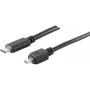 Cable USB S/CONN 77145-1.0 USB 2.0 1 m USB C Micro-USB B negro