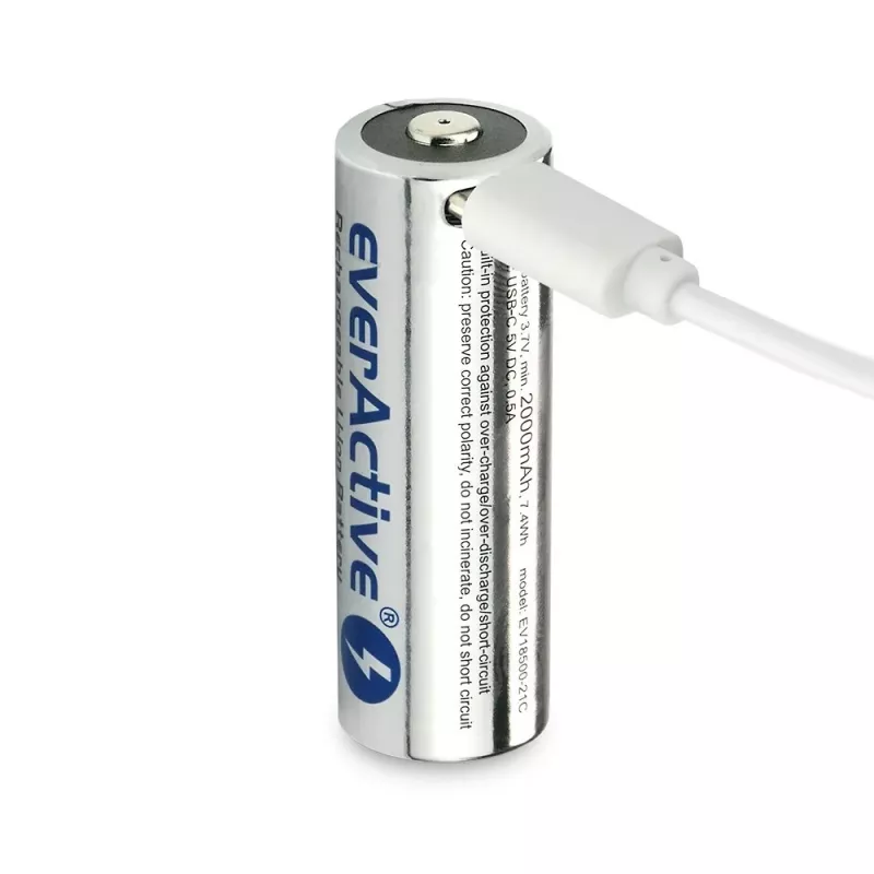 Batería 18500 3,7V Li-ion 2100MAH con USB-C