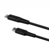 Cable fijo USB-C a Lightning FIXED FIXDLS-CL12-BK 1,2 m silicona líquida