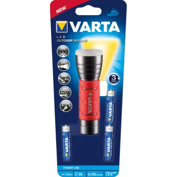 Varta 17627101421 - Linterna - negro - rojo - aluminio - IPX4 - LED - 1 lámpara