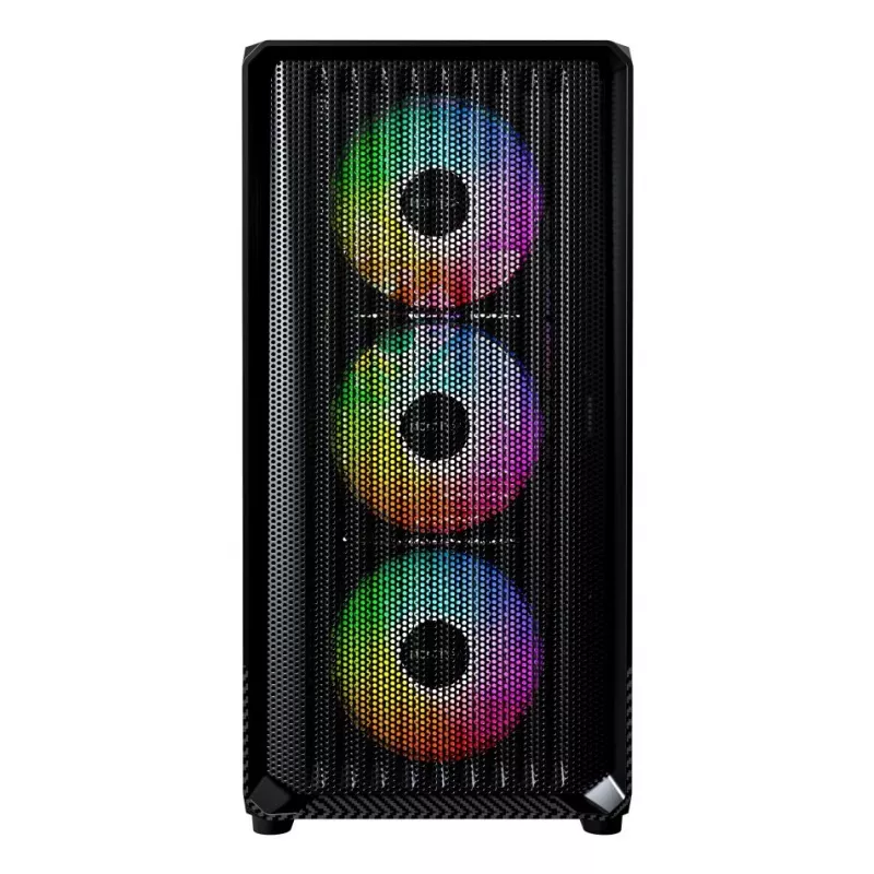 Montech X5M (B) caja de PC Micro Tower – Micro-ATX/Mini-ITX, 3x120mm frontal, 1x120mm trasero, compatible con fuentes ATX, 2x3,5 pulgadas + 4x2,5 pulgadas, negra