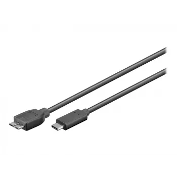 Wentronic goobay - Cable USB - Micro-USB Type-B (conector macho) a USB-C (conector macho) - USB 3.1 - 60 cm - conector C reversible (67995)
