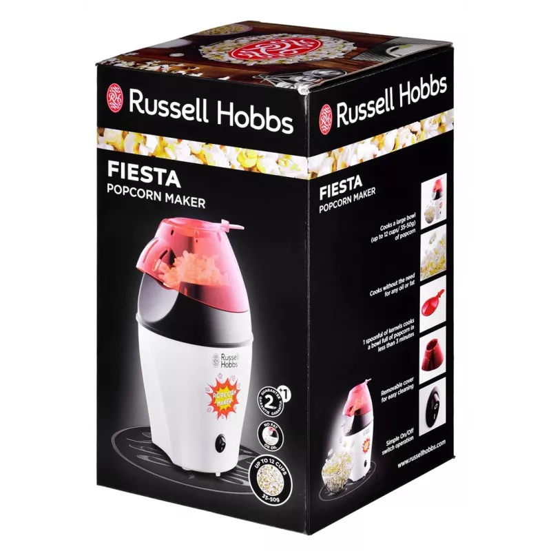 Máquina de palomitas Russell Hobbs Fiesta negra, roja, blanca 1200 W