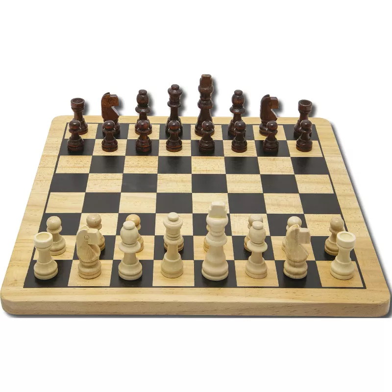 Deluxe Wood - Ajedrez y damas, juego de mesa