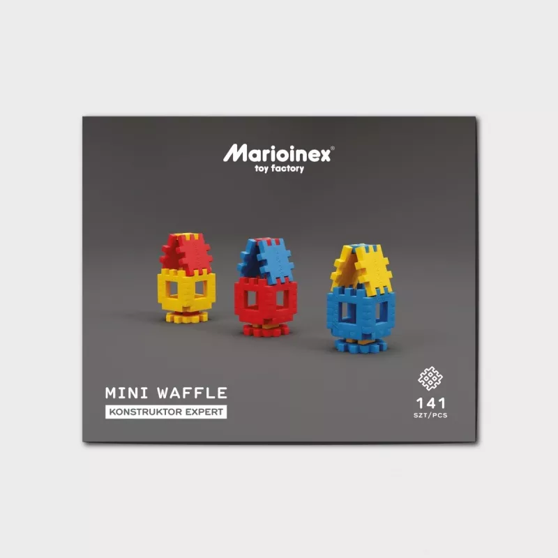 Set de construcción Marioinex Mini Waffle Constructor – 141 piezas, multicolor, para niños a partir de 5 años