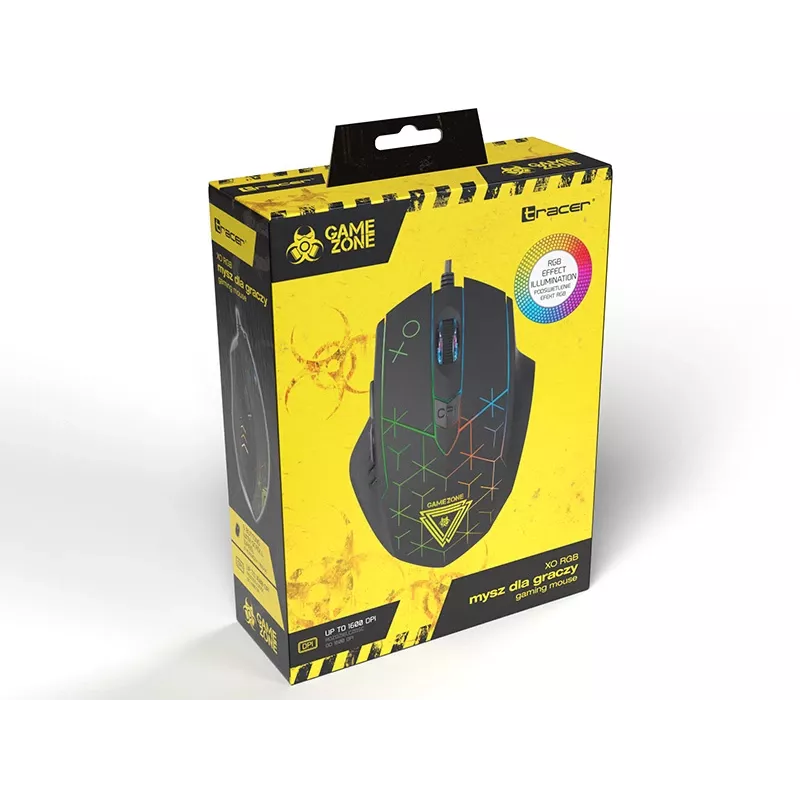 Tracer GAMEZONE XO - Ratón - USB - Óptico - 6 botones - Negro